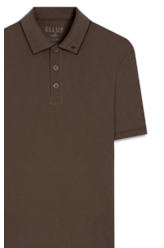 Polo Piquet Easa Collar Classic Mc Marrom