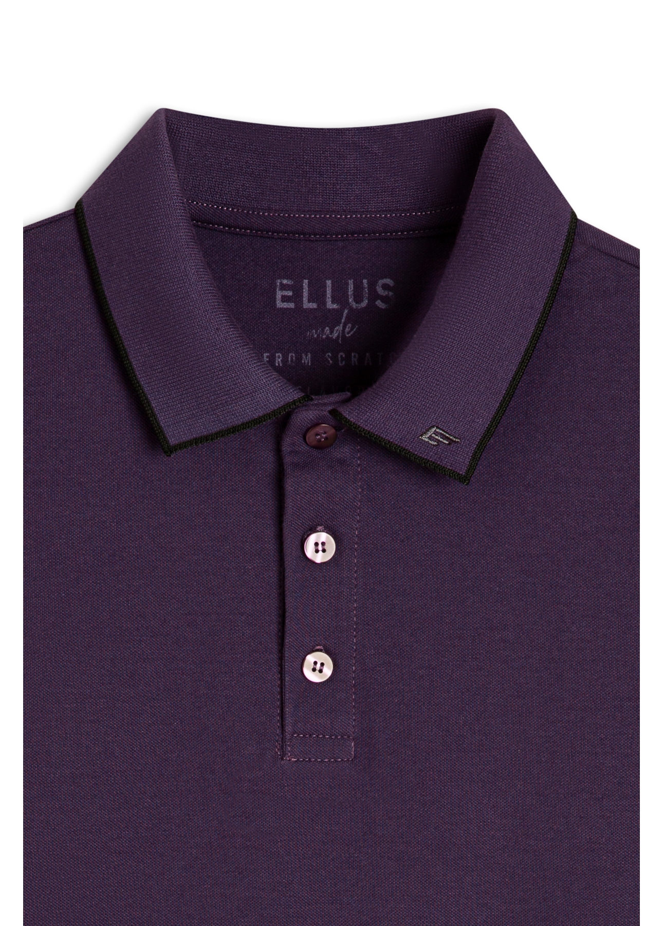 Polo Piquet Easa Collar Classic Mc Old Purple