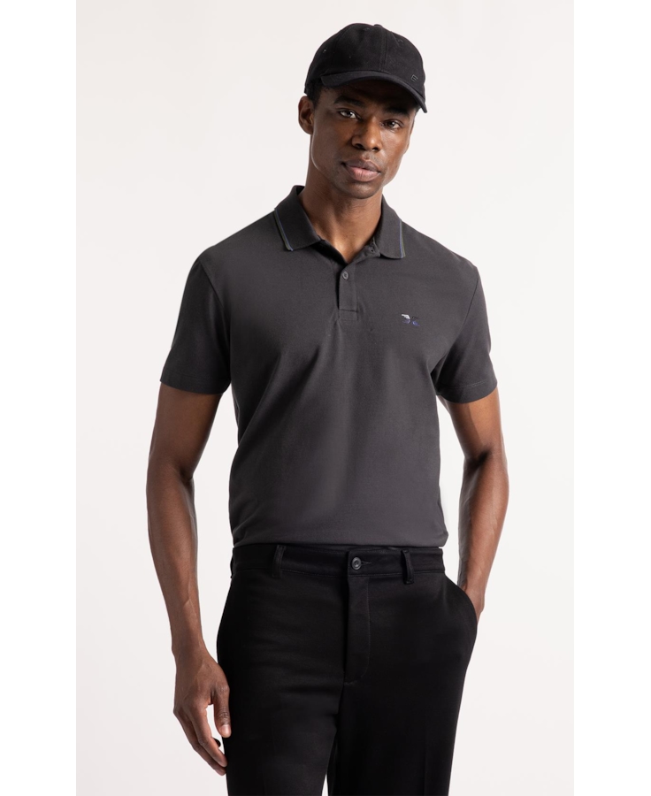 Polo Piquet Easa Colorful Plumbo