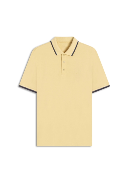 Polo Piquet Easa Friso Amarelo Claro