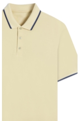 Polo Piquet Easa Friso Amarelo Claro