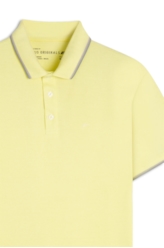Polo Piquet Easa Friso Amarelo Limao