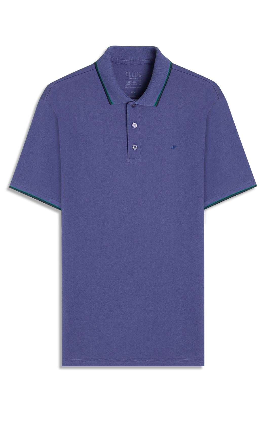 Polo Piquet Easa Friso Azul Carbono