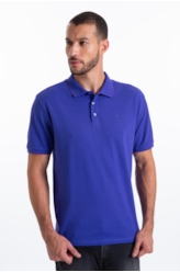 Polo Piquet Easa Friso Azul Carbono