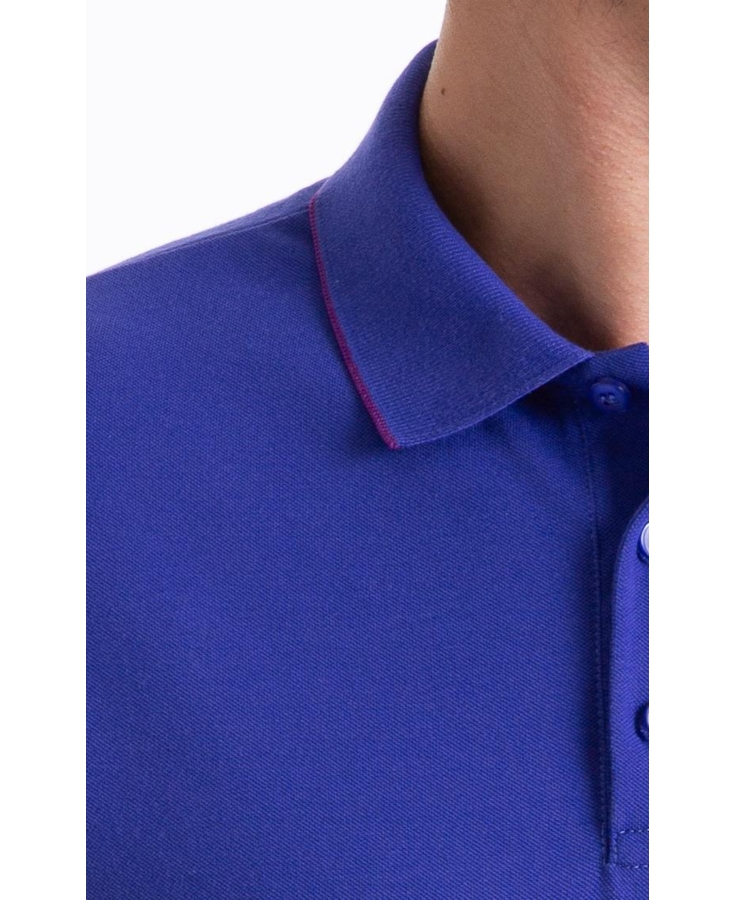 Polo Piquet Easa Friso Azul Carbono