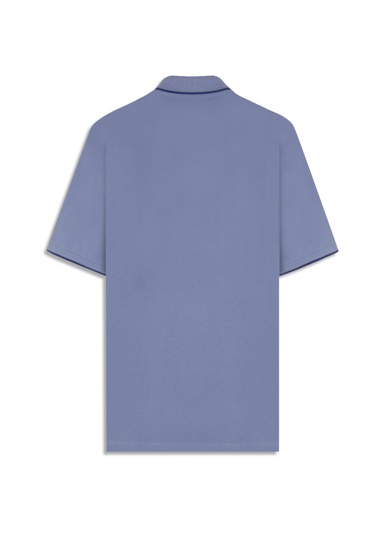 Polo Piquet Easa Friso Azul Pervante