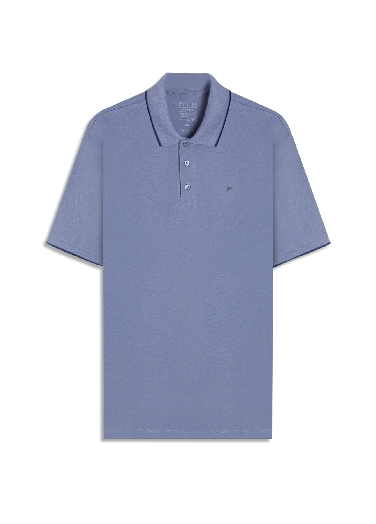 Polo Piquet Easa Friso Azul Pervante