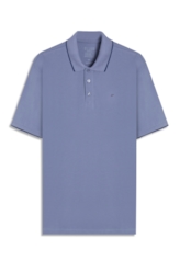 Polo Piquet Easa Friso Azul Pervante