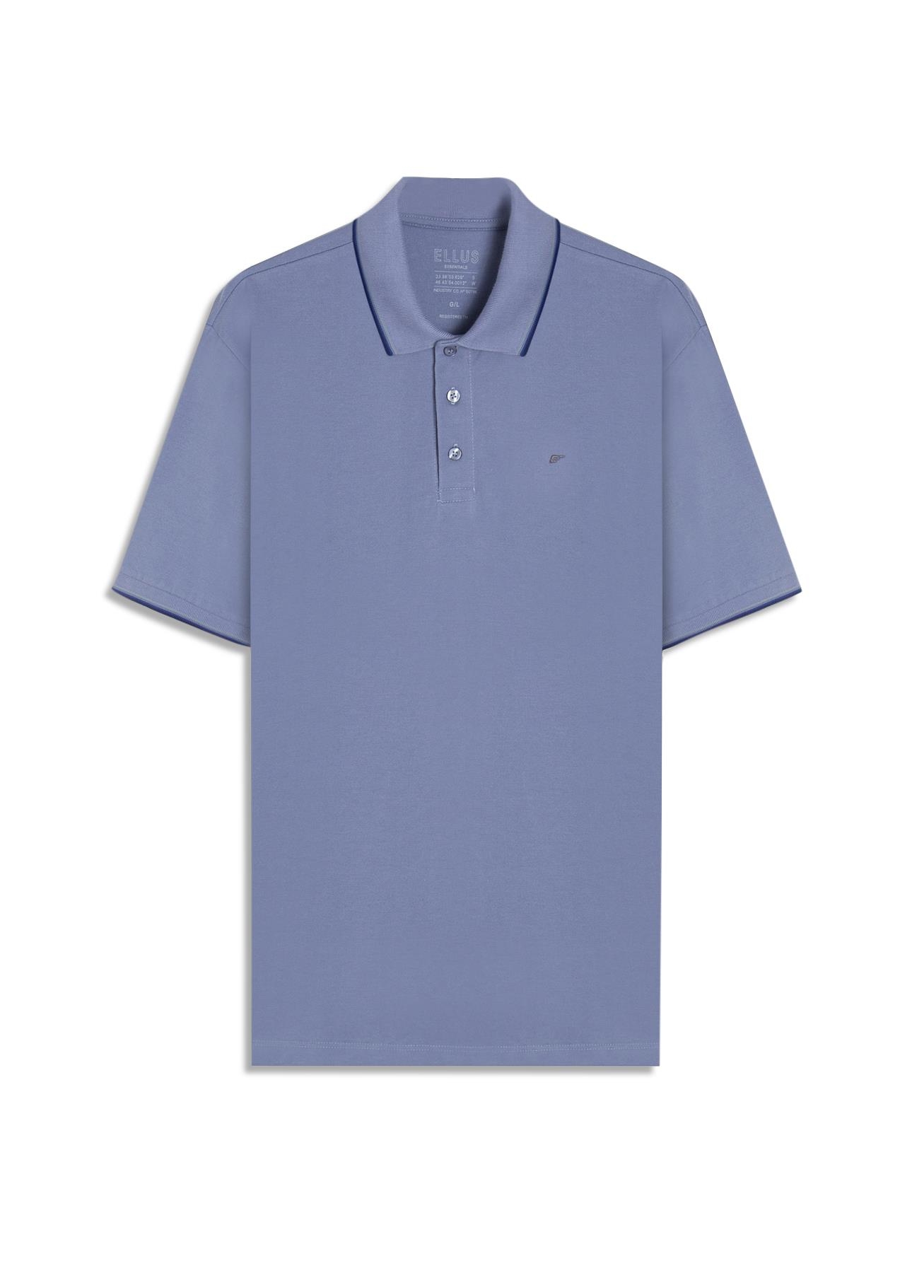 Polo Piquet Easa Friso Azul Pervante
