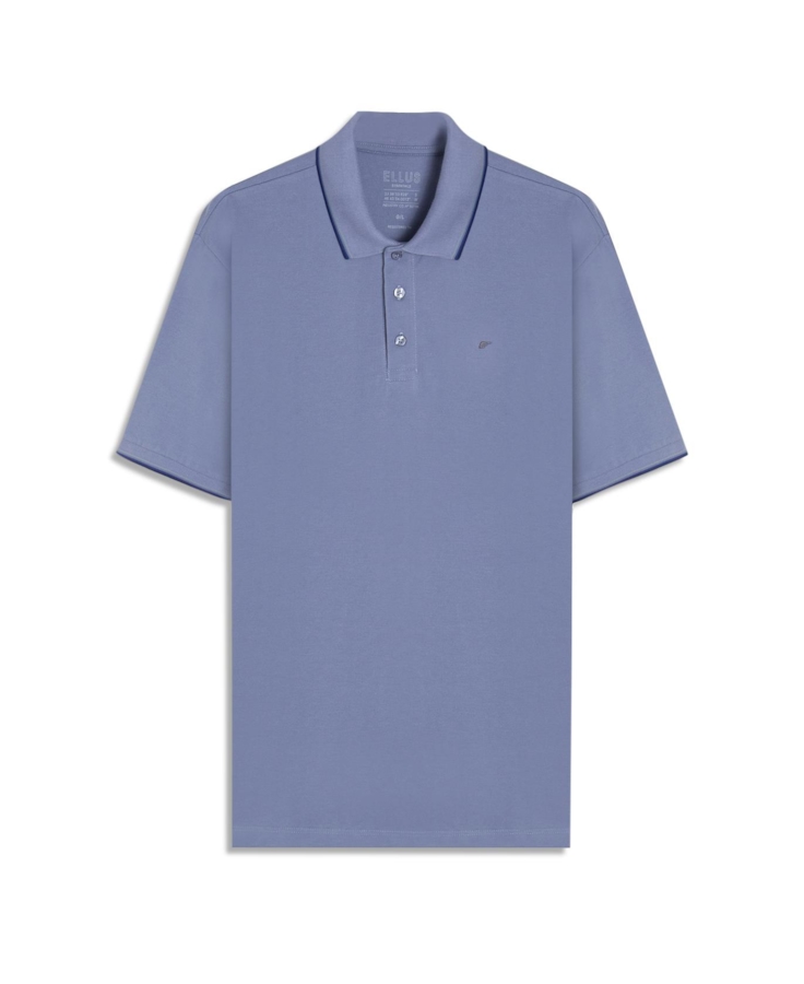 Polo Piquet Easa Friso Azul Pervante