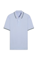 Polo Piquet Easa Friso Azul Seco