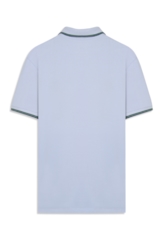 Polo Piquet Easa Friso Azul Seco