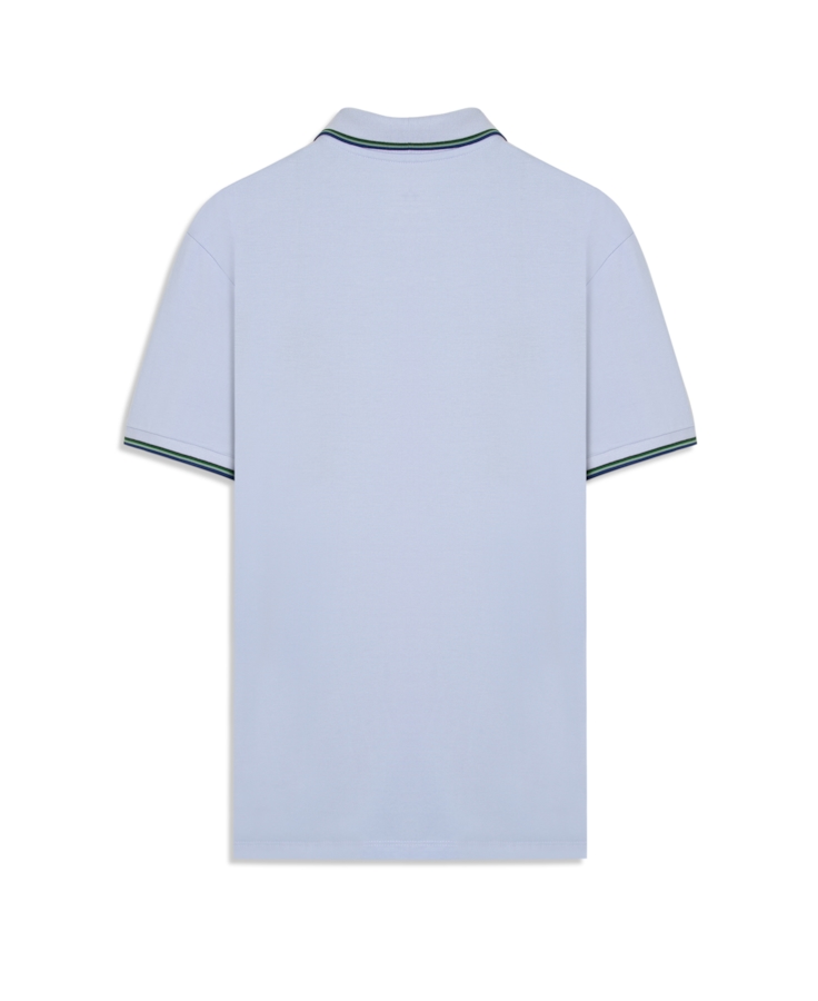 Polo Piquet Easa Friso Azul Seco