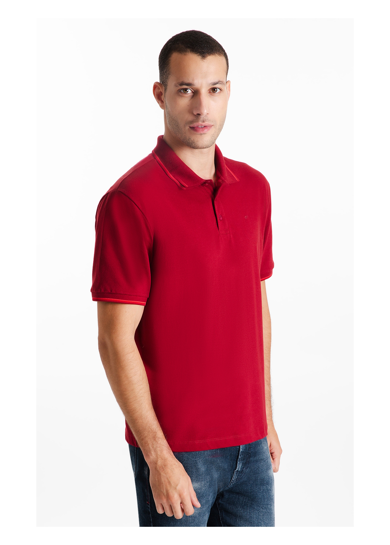 Polo Piquet Easa Friso Cereja
