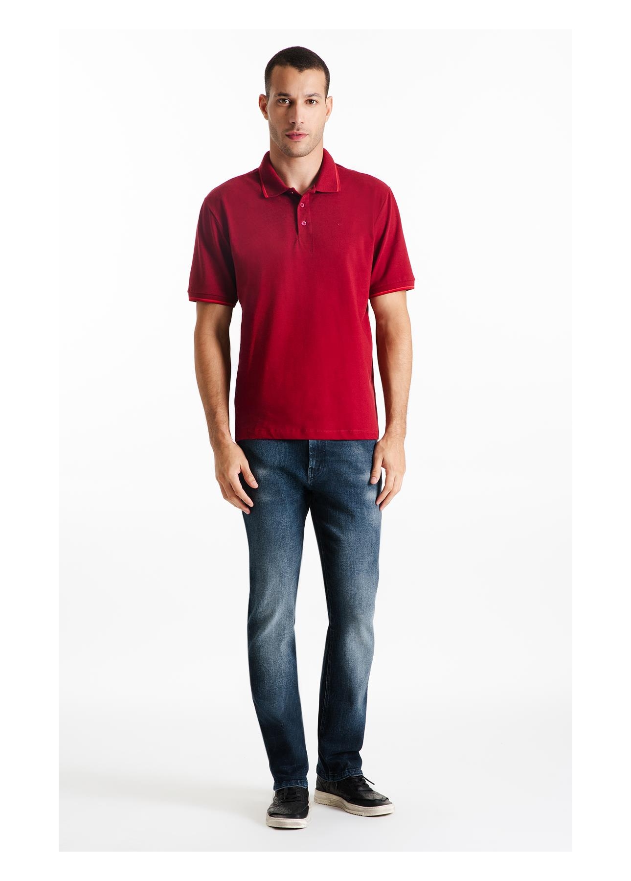 Polo Piquet Easa Friso Cereja