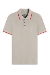 Polo Piquet Easa Friso Cinza