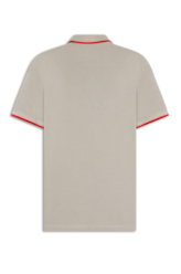 Polo Piquet Easa Friso Cinza