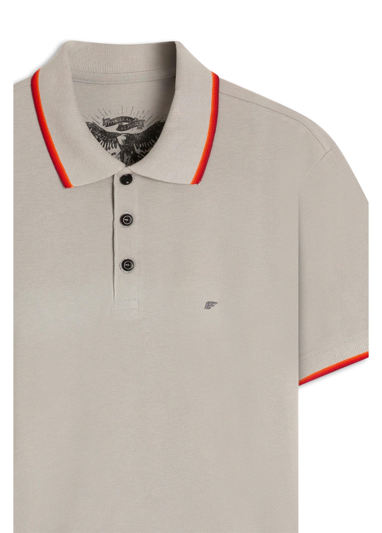 Polo Piquet Easa Friso Cinza