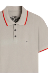 Polo Piquet Easa Friso Cinza