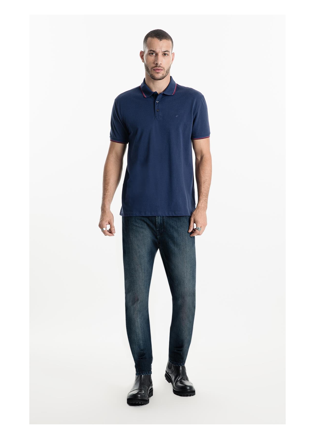 Polo Piquet Easa Friso Dark Navy