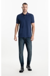 Polo Piquet Easa Friso Dark Navy