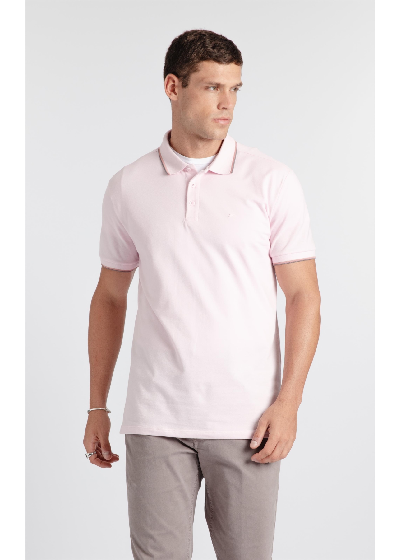 Polo Piquet Easa Friso Rosa