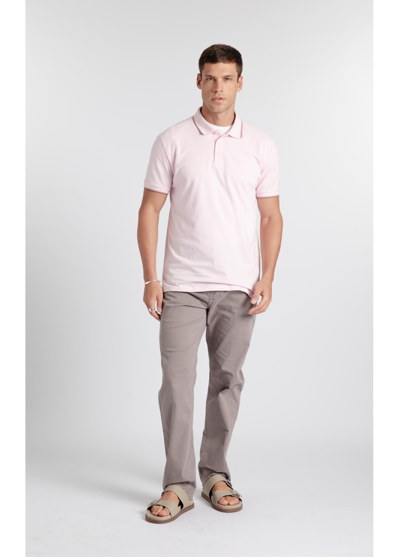 Polo Piquet Easa Friso Rosa