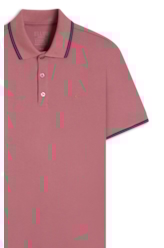 Polo Piquet Easa Friso Rosa Dusty