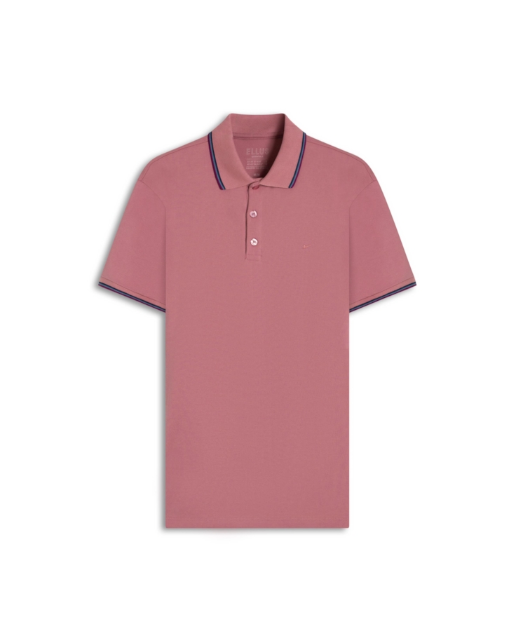 Polo Piquet Easa Friso Rosa Dusty