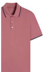 Polo Piquet Easa Friso Rosa Dusty