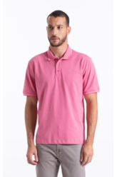 Polo Piquet Easa Friso Rosa Gum