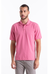 Polo Piquet Easa Friso Rosa Gum