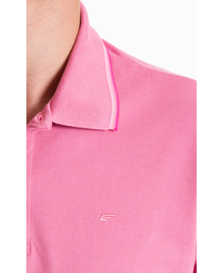 Polo Piquet Easa Friso Rosa Gum