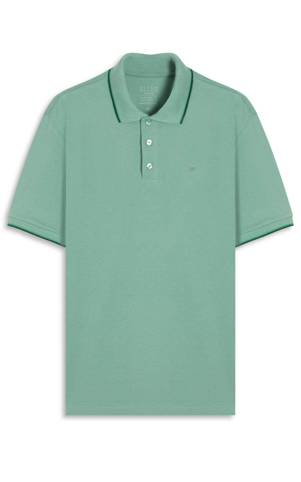 Polo Piquet Friso Triplo Classic Mc Verde Maca