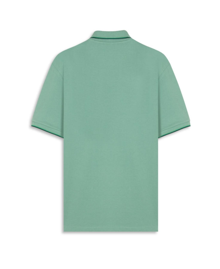 Polo Piquet Easa Friso Verde Maca