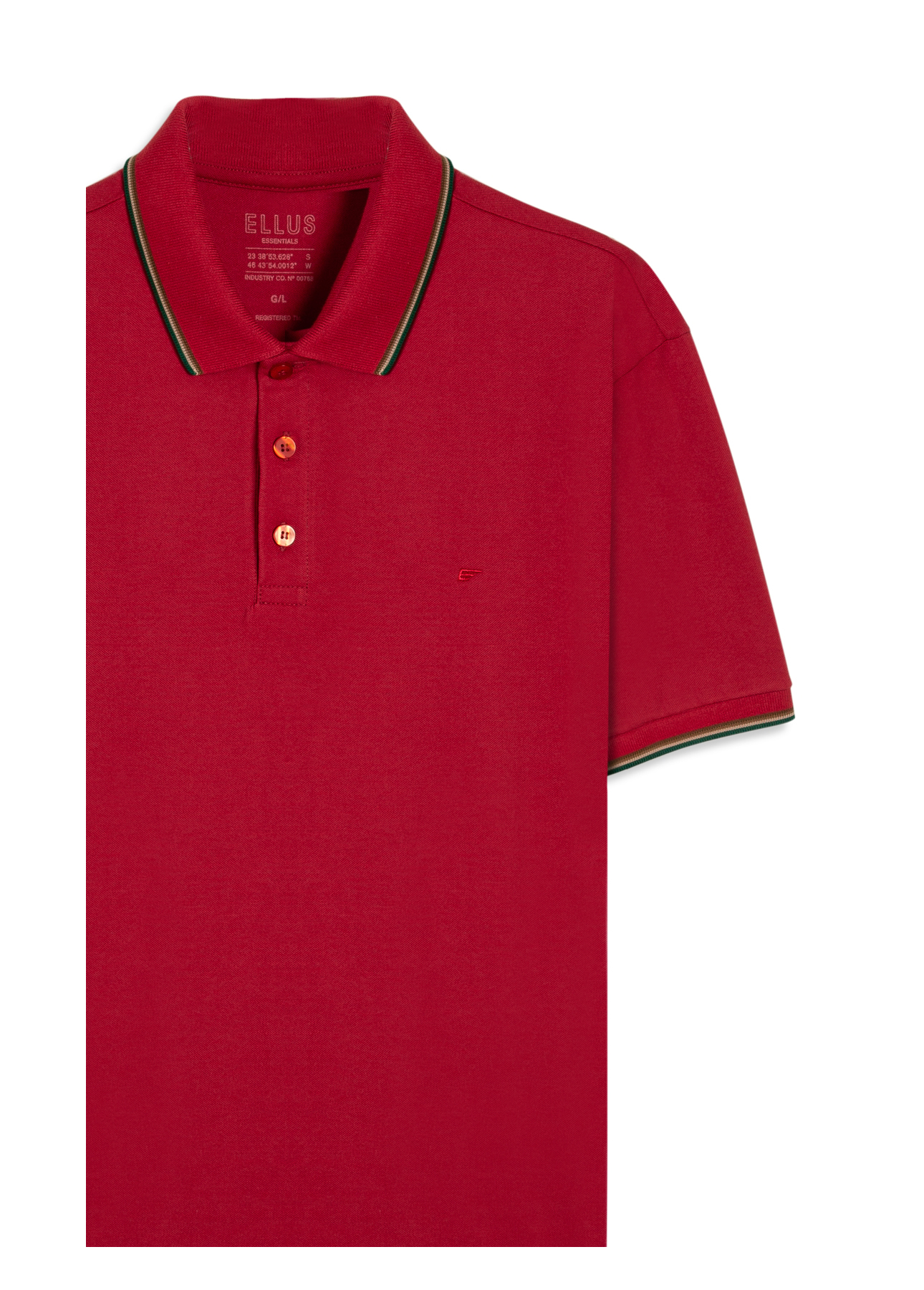 Polo Piquet Easa Friso Vermelho