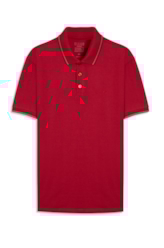 Polo Piquet Easa Friso Vermelho