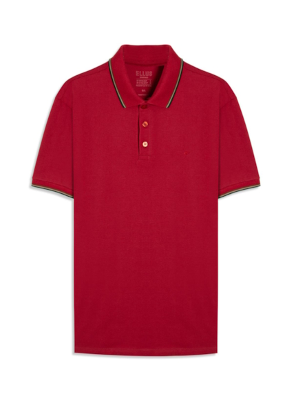 Polo Piquet Easa Friso Vermelho