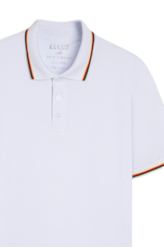 Polo Piquet Easa Frisos Classic Branco