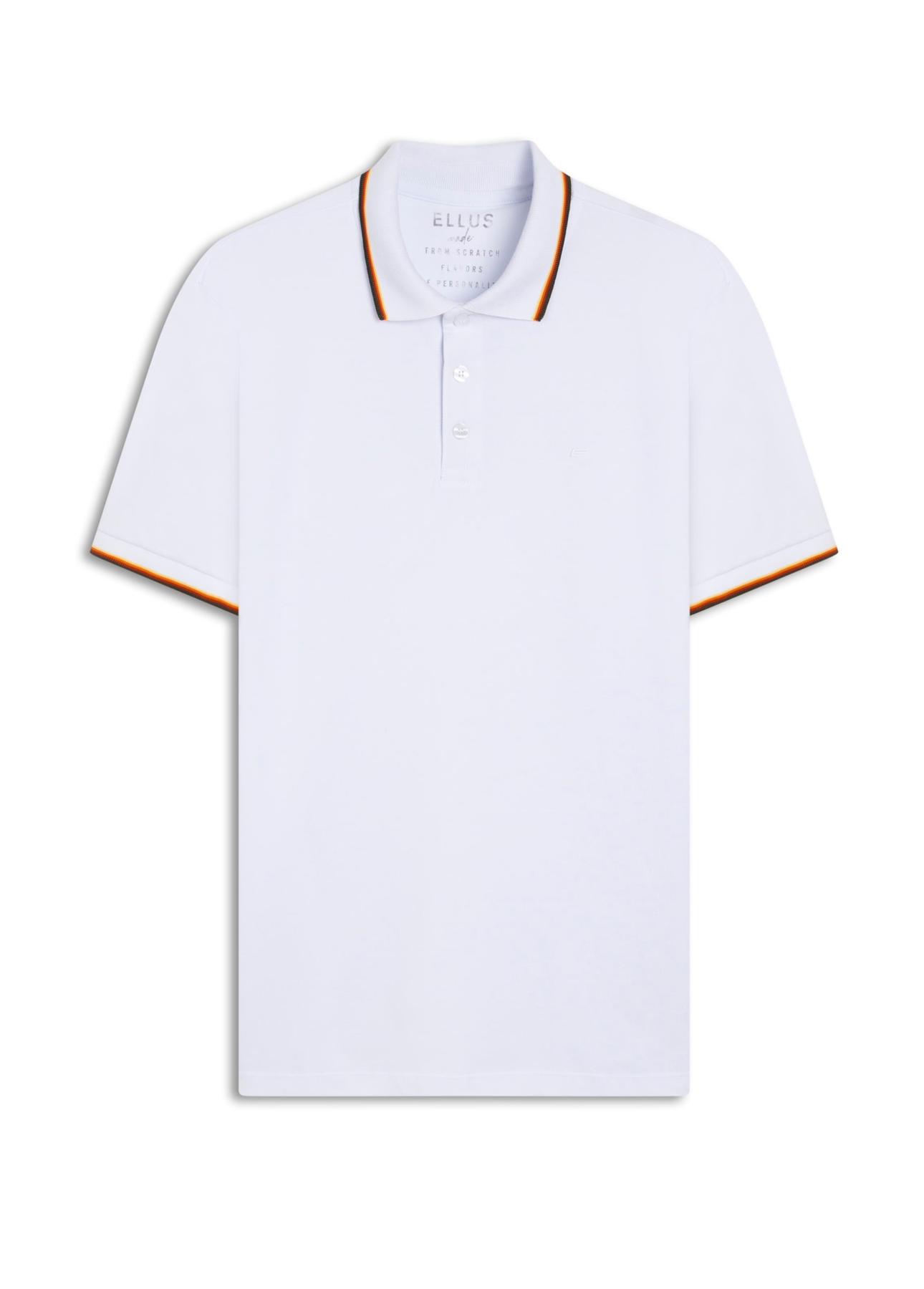Polo Piquet Easa Frisos Classic Branco