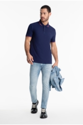 Polo Piquet Easa Frisos Classic Dark Navy