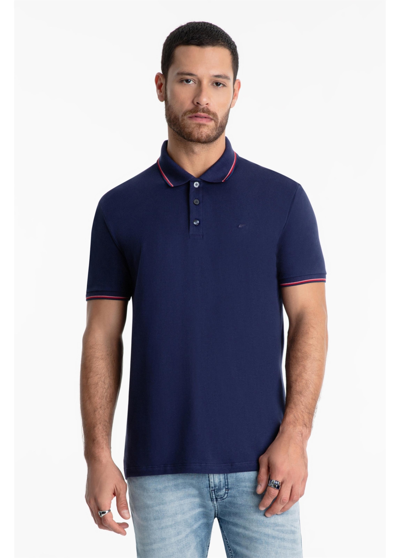 Polo Piquet Easa Frisos Classic Dark Navy