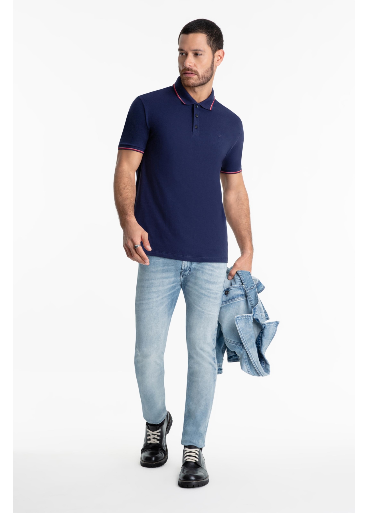 Polo Piquet Easa Frisos Classic Dark Navy