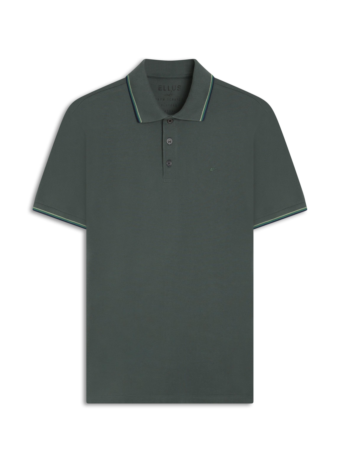 Polo Piquet Easa Frisos Classic Musgo