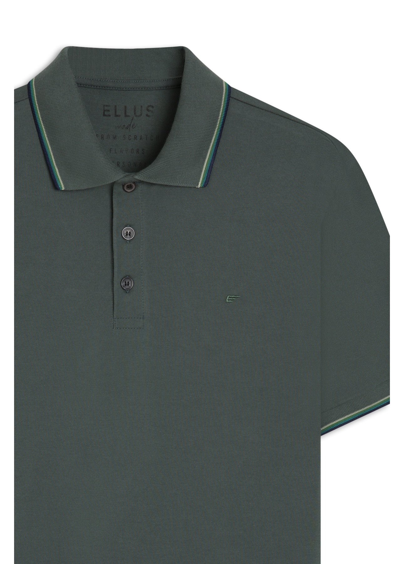 Polo Piquet Easa Frisos Classic Musgo