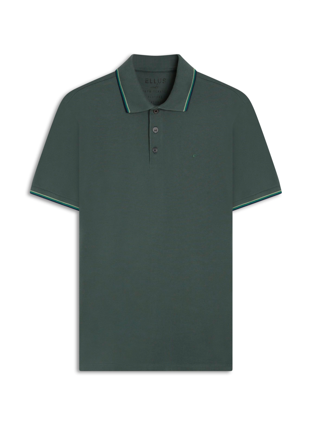 Polo Piquet Easa Frisos Classic Musgo