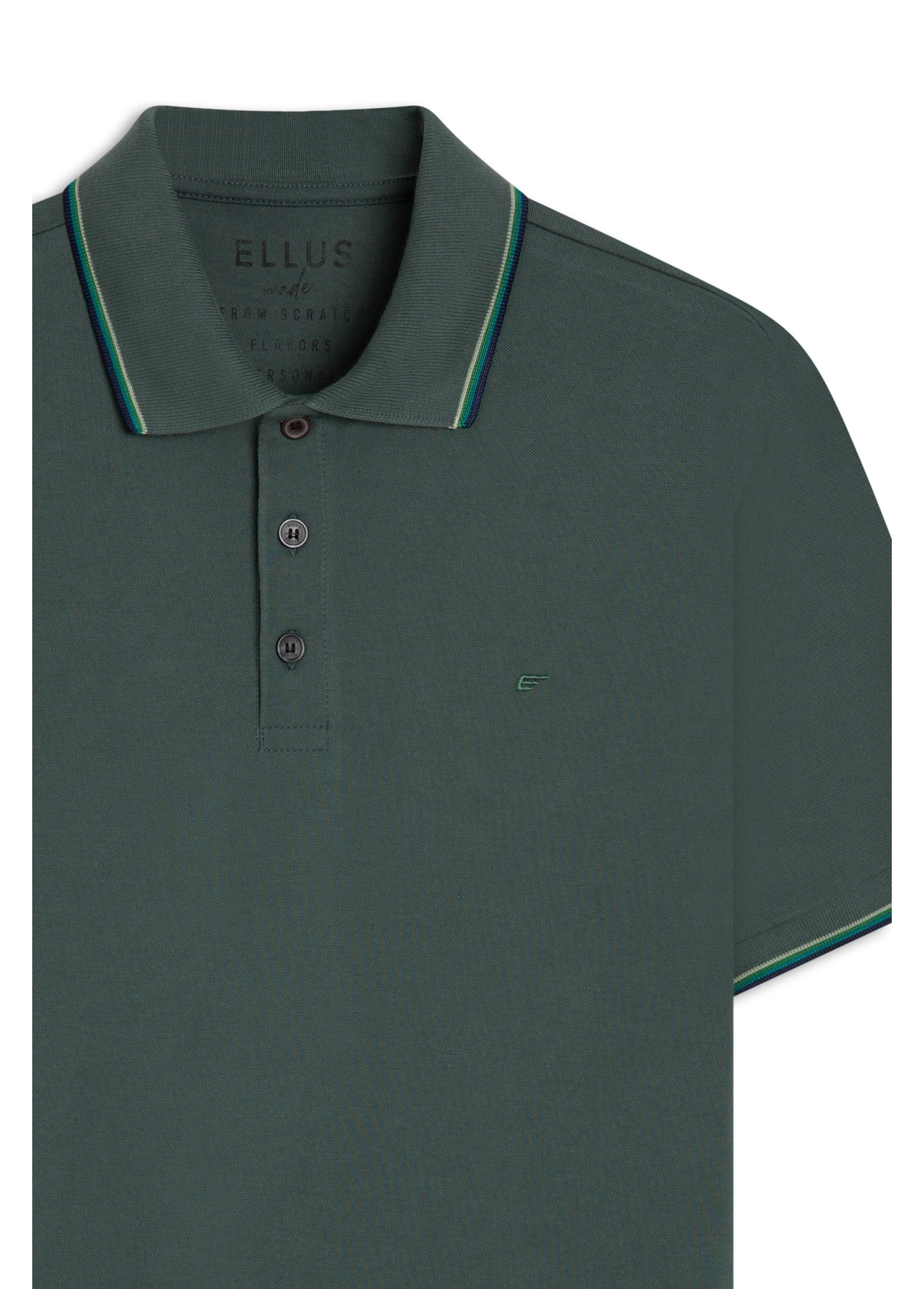 Polo Piquet Easa Frisos Classic Musgo