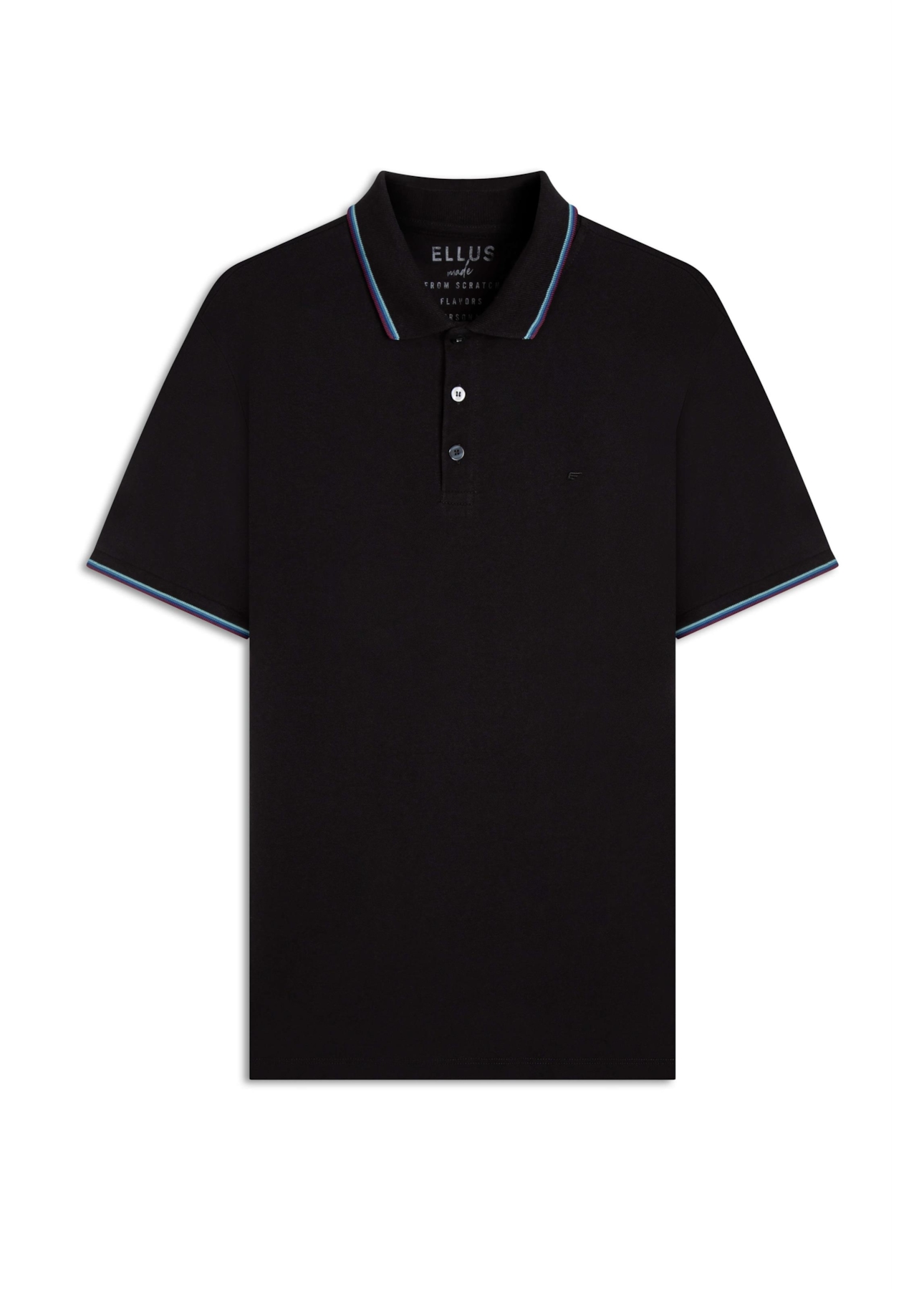 Polo Piquet Easa Frisos Classic Preto