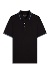 Polo Piquet Easa Frisos Classic Preto