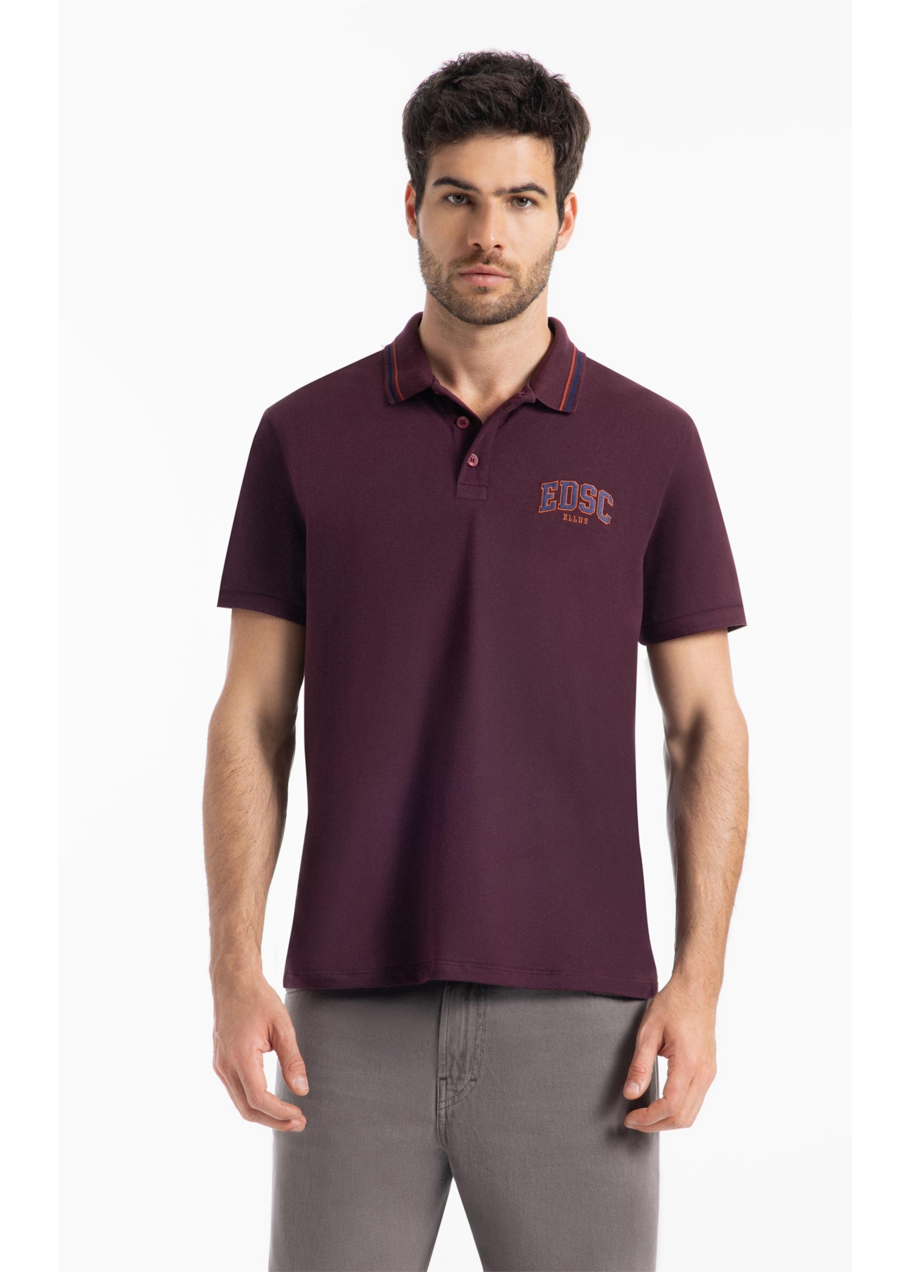 Polo Piquet Edsc Ellus Classic Bordeaux